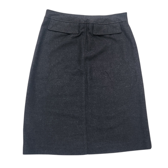 The Limited Dark Gray Skirt with Belt ~ Lined Pencil Skirt - Size 6 - Picture 2 of 5